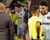 sport news Declan Rice confronts West Ham's Europa League semi-final referee in the tunnel