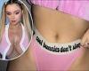Cool bunnies don't sleep! Demi Rose flaunts her TINY waist in a pair of pink ...