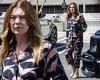 Monday 9 May 2022 04:23 AM Ellen Pompeo dons black and pink-patterned ensemble during Mother's Day lunch ... trends now