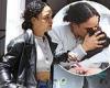Tuesday 10 May 2022 11:08 PM Tessa Thompson flaunts taut tummy and kisses her beloved dog Coltrane at café ... trends now