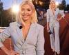 Saturday 14 May 2022 12:34 AM Holly Willoughby shows off her svelte physique in a plunging sky blue blazer ... trends now