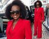Thursday 19 May 2022 02:22 PM Viola Davis cuts a chic figure in a scarlet power suit for Women In Motion event trends now