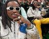 Sunday 22 May 2022 05:49 AM Quavo is blinged out in bracelets and a diamond grill at NBA playoff game in ... trends now