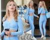 Tuesday 24 May 2022 05:04 PM Kimberley Garner shows off her phenomenal frame in a light blue crop top trends now