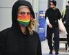 Thursday 2 June 2022 07:55 PM Cara Delevingne sports a rainbow mask during Pride Month while walking through ... trends now