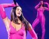 Saturday 4 June 2022 01:01 AM Dua Lipa flaunts her incredible figure in a skintight pink catsuit on tour trends now