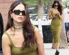 Saturday 4 June 2022 10:37 PM Eiza Gonzalez highlights her curves in a figure-hugging green dress while on a ... trends now