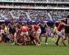 sport news Umpires struggle to restore order as all-in BRAWL erupts during Fremantle's win ... trends now