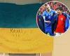 sport news Ukraine players are given flag singed by front-line soldiers as a huge show of ... trends now