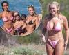 Saturday 11 June 2022 03:07 PM Ellie Brown dons a skimpy pink bikini with  Mary Bedford and Ariana Ajtar ... trends now