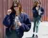 Tuesday 14 June 2022 08:31 AM Kaia Gerber flashes a glimpse of her toned abs in a white crop top as she ... trends now
