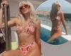 Sunday 19 June 2022 10:37 AM Ashley Roberts flashes a hint of underboob in a pink geometric print bikini in ... trends now