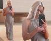 Thursday 23 June 2022 05:26 PM Kim Kardashian stuns in sheer gray Skims dress in throwback video... after ... trends now