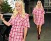 Saturday 25 June 2022 02:39 PM Denise Van Outen puts on a leggy display in a 60s-inspired pink gingham dress trends now