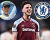 sport news Chelsea 'fail with fresh approach for West Ham midfielder Declan Rice' trends now