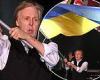 Sunday 26 June 2022 02:39 AM Paul McCartney waves Ukraine's flag during his historic Glastonbury set trends now