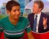 Saturday 2 July 2022 10:27 AM Naga Munchetty rolls her eyes at BBC co-host Charlie Stayt as they suffer ... trends now