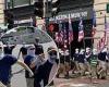 Sunday 3 July 2022 04:27 PM Moment 100 Patriot Front white supremacist group members march along Boston's ... trends now