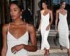 Thursday 7 July 2022 09:33 AM Laura Harrier looks effortlessly chic in a white crochet dress during Paris ... trends now