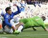 sport news Everton defender Ben Godfrey suffers a HORROR ankle injury after tackling ... trends now