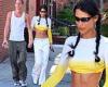 Tuesday 16 August 2022 08:19 AM Bella Hadid bares toned tummy in white and yellow crop top while out with ... trends now