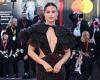 Friday 2 September 2022 11:28 PM Camila Mendes flaunts her cleavage in a plunging black sequinned gown with VERY ... trends now