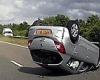 Sunday 4 September 2022 04:25 PM Harrowing moment drunk driver smashes into a lorry and flips her car over onto ... trends now