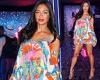 Wednesday 7 September 2022 11:56 PM Nicole Scherzinger puts on a leggy display in a bright patterned mini dress in ... trends now