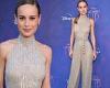 Thursday 8 September 2022 06:14 AM Brie Larson dons sparkly nude illusion jumpsuit at the LA premiere of Disney+ ... trends now