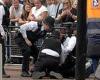 Saturday 10 September 2022 04:19 PM Man tackled by five police officers after jumping barrier to run in front of ... trends now