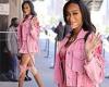 Thursday 15 September 2022 09:53 PM Winnie Harlow looks pretty in pink with matching heels as she arrives at  ... trends now