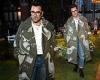 Saturday 17 September 2022 06:44 PM Dan Levy dons olive green S.S. Daley trench coat with white bird print ... trends now
