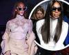 Thursday 29 September 2022 08:14 PM Winnie Harlow goes braless in a lace top with elegant Naomi Campbell at ... trends now