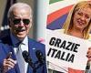 Thursday 29 September 2022 04:29 PM Biden says Giorgia Meloni's victory in Italy is a WARNING for American democracy trends now