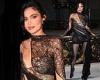 Sunday 2 October 2022 12:00 AM Kylie Jenner flaunts her jaw-dropping figure in a sheer lace bodysuit during PFW trends now