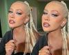 Monday 3 October 2022 10:12 PM Christina Aguilera looks stunning in blue eye shadow in behind the scenes images trends now