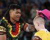 sport news 'Cringeworthy' - Penrith stars gave under 10s players pink Telstra hat: 'Just ... trends now