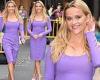 Wednesday 5 October 2022 07:21 PM Reese Witherspoon looks like a ray of sunshine in a classic lavender sheath  on ... trends now