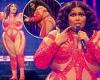 Wednesday 19 October 2022 09:10 PM Lizzo flaunts her curves in a sparkling red bodysuit while wowing fans in ... trends now