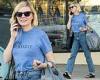 Wednesday 19 October 2022 11:16 AM Kirsten Dunst goes on a colour coordinated shopping spree in casual blue jeans ... trends now