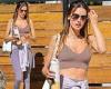 Tuesday 15 November 2022 11:11 PM Alessandra Ambrosio bares toned tummy in gray sports bra and matching leggings ... trends now