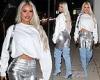 Wednesday 16 November 2022 06:05 PM Chloe Sims stuns in silver metallic jeans and thigh high boots as she goes ... trends now