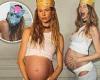 Wednesday 23 November 2022 04:08 AM Pregnant Behati Prinsloo poses for bizarre maternity shoot following Adam ... trends now