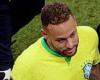 sport news Distraught forward Neymar is seen with his head in his hands after coming off ... trends now