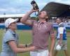 sport news Cameron Smith chugs down CHAMPAGNE on the course after winning Australian PGA ... trends now
