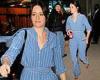 Claire Foy cuts a stylish figure in a striped blue jumpsuit as she steps out in ... trends now