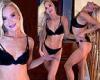 Abbie Quinnen shows off her toned figure in sexy black Ann Summers lingerie trends now