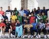 sport news Back to basics! France team pose for a squad picture draped in colours of their ... trends now