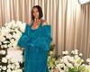 Sabrina Elba commands attention in a turquoise gown at British Vogue dinner trends now