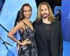 Zoe Saldana dons a black minidress with overlay as she cosies up to husband ... trends now
